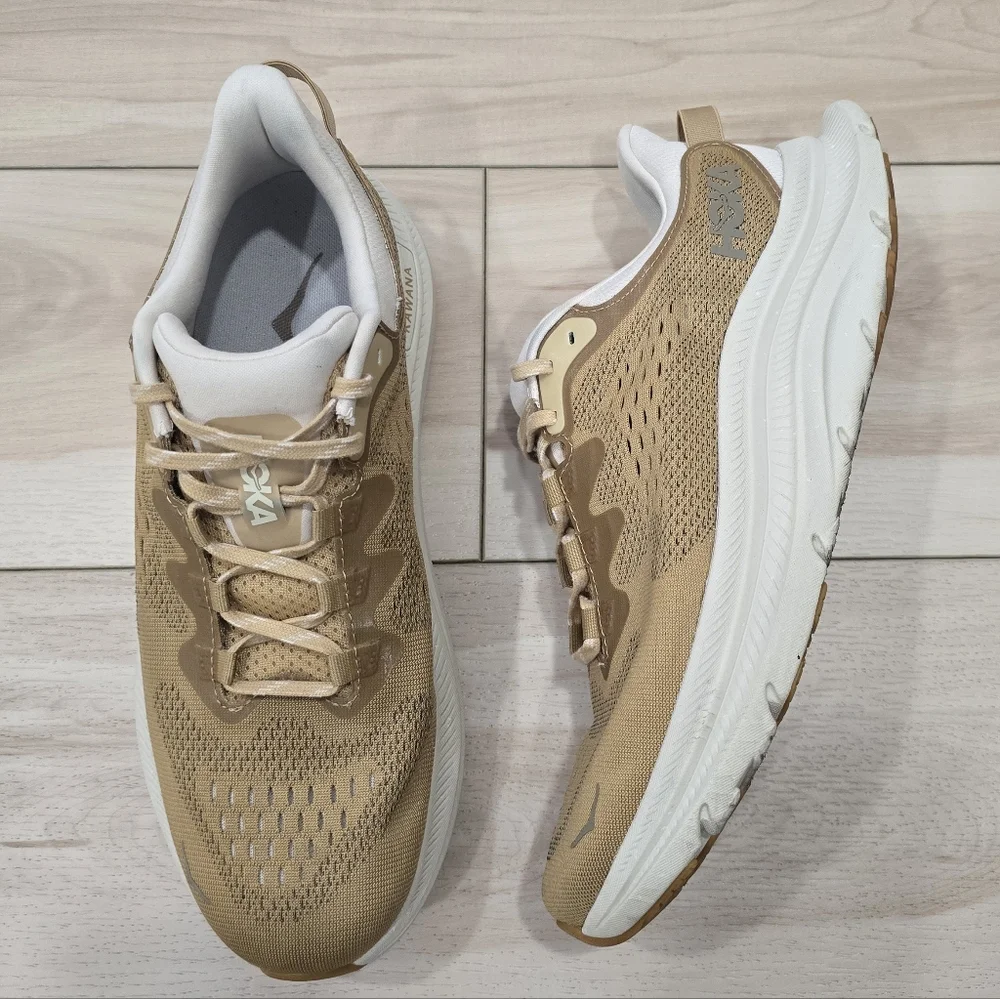 Hoka One One Kawana Sneakers Men Tan Oat Milk Running Shoes